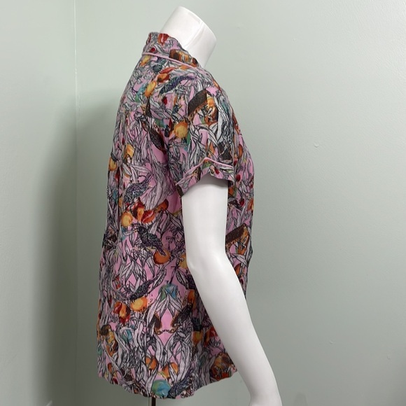 Plum Pretty Sugar Pink Bird Print Pajama Top - Picture 4 of 9